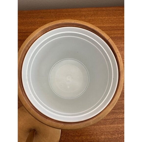 MCM Baribocraft Wood Apple Ice Bucket Retro Vintage Barware Kitchen - Picture 3 of 12